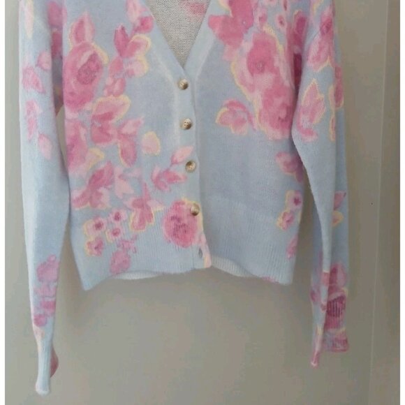 Sundance Dalia Blooms Wool Cardigan Sweater - Picture 5 of 11